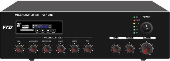 amplificador del sistema PA de 120W AC230V con MP3 SD BT FM