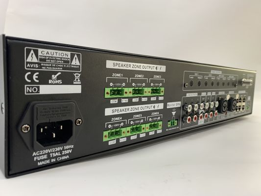 ratio audio del s N del sistema 70dB del sistema PA del canal del amplificador 6 de la matriz 6*120W
