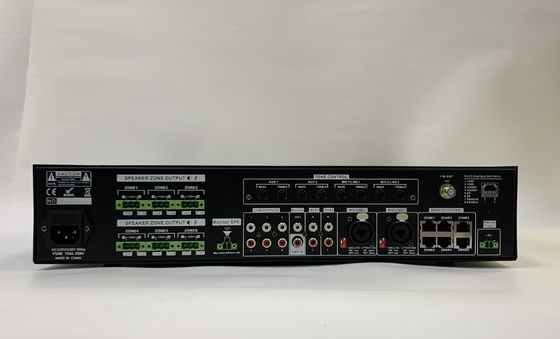 ratio audio del s N del sistema 70dB del sistema PA del canal del amplificador 6 de la matriz 6*120W