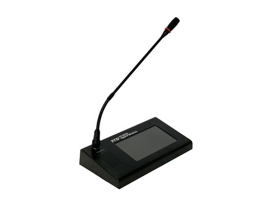 El IP remoto de la pantalla LCD táctil del sistema PA de red del IP de FTD DC 24V los 7in basó el micrófono