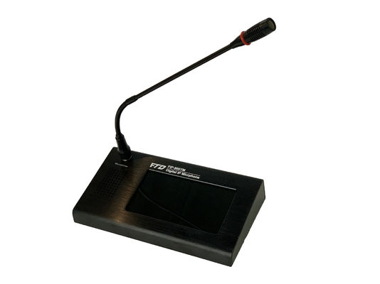 El IP remoto de la pantalla LCD táctil del sistema PA de red del IP de FTD DC 24V los 7in basó el micrófono