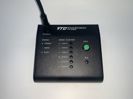 Micrófono de la zona del telecontrol 6 del amplificador del sistema PA de RS485 los 600m hasta 8 unidades