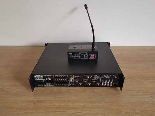 6 estación de llamada del telecontrol de la ayuda 8 del amperio del mezclador del amplificador del sistema PA de la zona 350W
