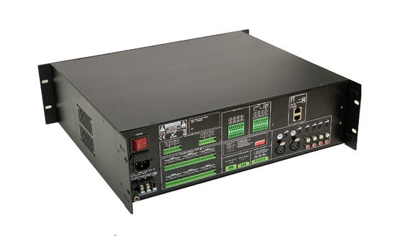 Amplificador de la clase D de la zona la alarma de incendio de los sistemas de la evacuación de la voz del metal EVAC 60HZ 500W 6