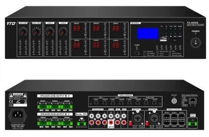 Nuevo 19&quot; llegado amplificador del mezclador de la matriz del tamaño 6*120W del estante con USB/SD/FM/BT