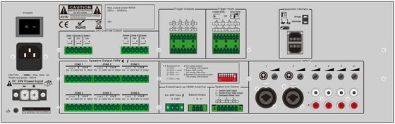 Sistema marino de la evacuación del router de la evacuación de la voz de la zona 500W del sistema de alarma de la voz 6