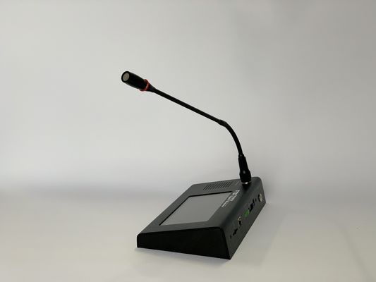 Micrófono remoto conectado de la pantalla táctil del sistema audio del IP