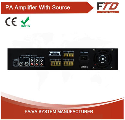 Audio público del amplificador de la zona 120w del sistema completo 6 del sistema de direcciones con el MP3 y FM